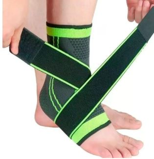 Tobillera elástica con doble compresión y cierre de velcro ajustable