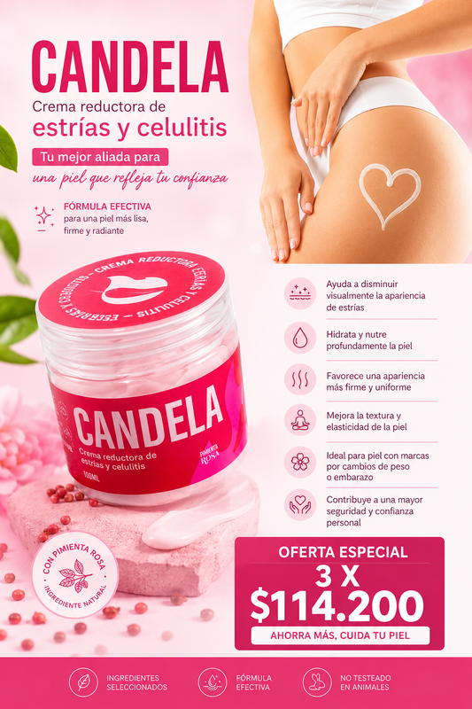 Crema Reductora de Estrías Candela – Piel Firme e Hidratada